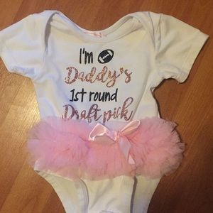 Baby Girl Football Onesie 6-9 months